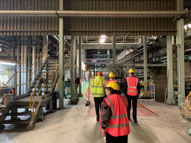 St Helens Star: MPs were given a tour of Pilkington's Greengate Works site on Thursday, January 13