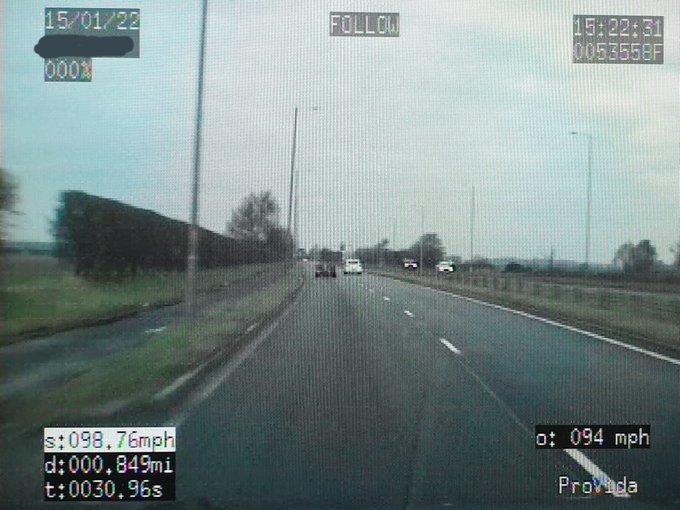 Police reported a driver after stopping a Toyota on Saturday Pic: Merseyside Roads Policing Unit