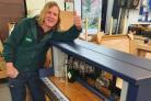 Tom Flaherty transformed a disused piano into a modern homemade bar
