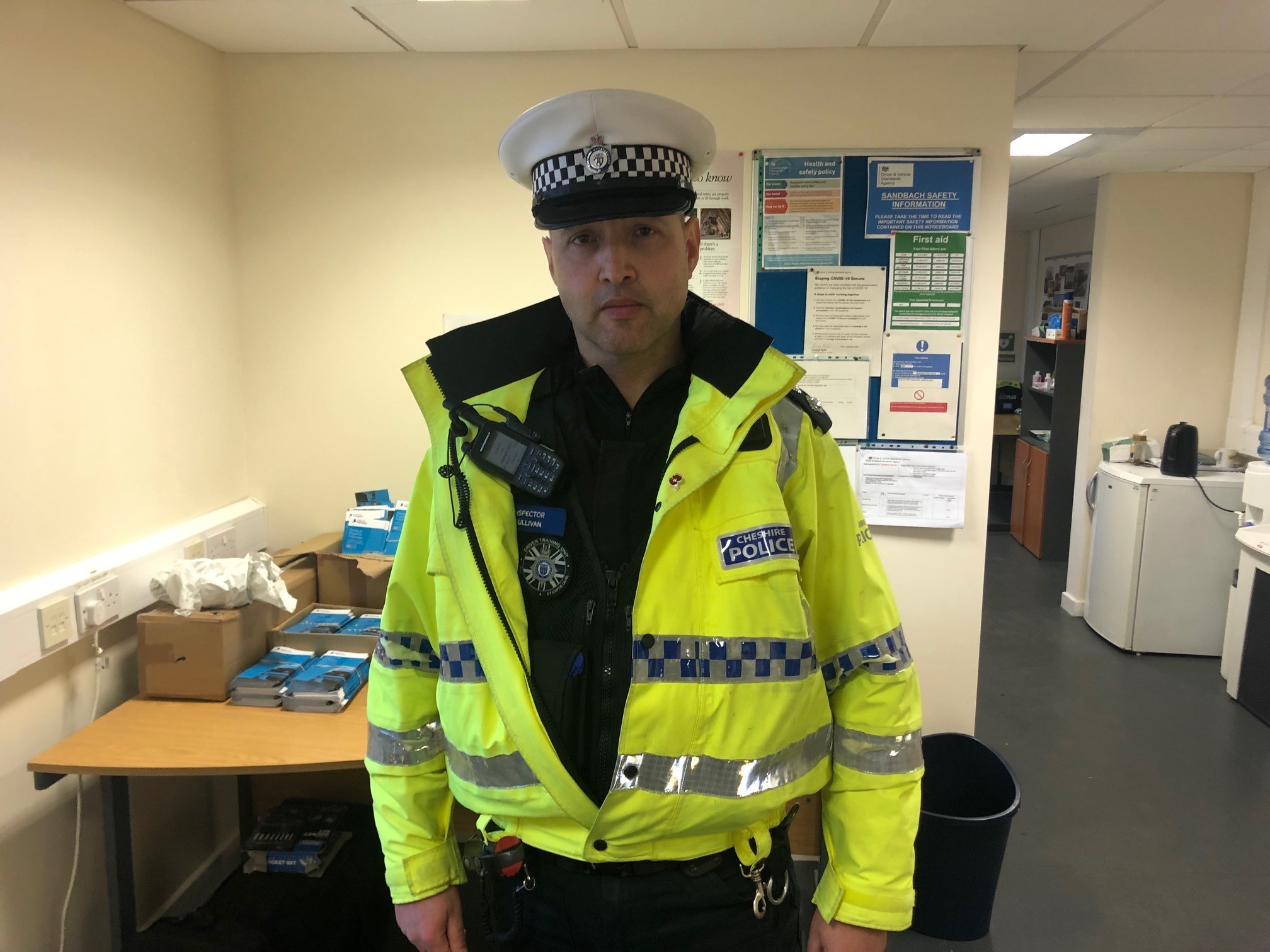 Inspector Anton Sullivan, in charge of Cheshire Police’s Roads and Crime Unit