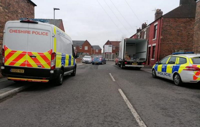 The police presence on Longshaw Street in Bewsey following the incident