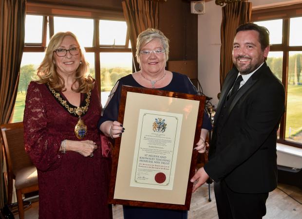 St Helens Star: Ann Marr OBE accepted the award for St Helens and Knowsley Teaching Hospitals NHS Trust