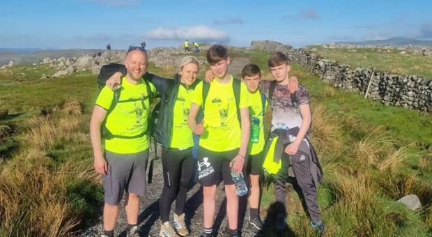 St Helens Star: The group climbed the summit of the Yorkshire Three Peaks in under 24 hours