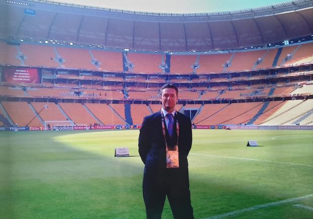 St Helens Star: David in South Africa working for the opening game of the 2010 FIFA World Cup