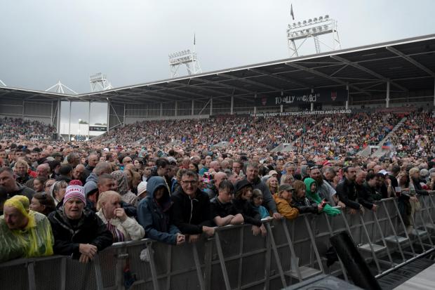 St Helens Star: Crowds gathering at the Totally Wicked Stadium (Pic: Dave Gillespie)