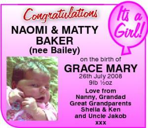 NAOMI MATTY BAKER GRACE MARY