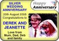 St Helens Star: SILVER WEDDING ANNIVERSARY DEREK AND JEANETTE