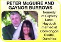 PETER GUIRE AND GAYNOR BURROWS
