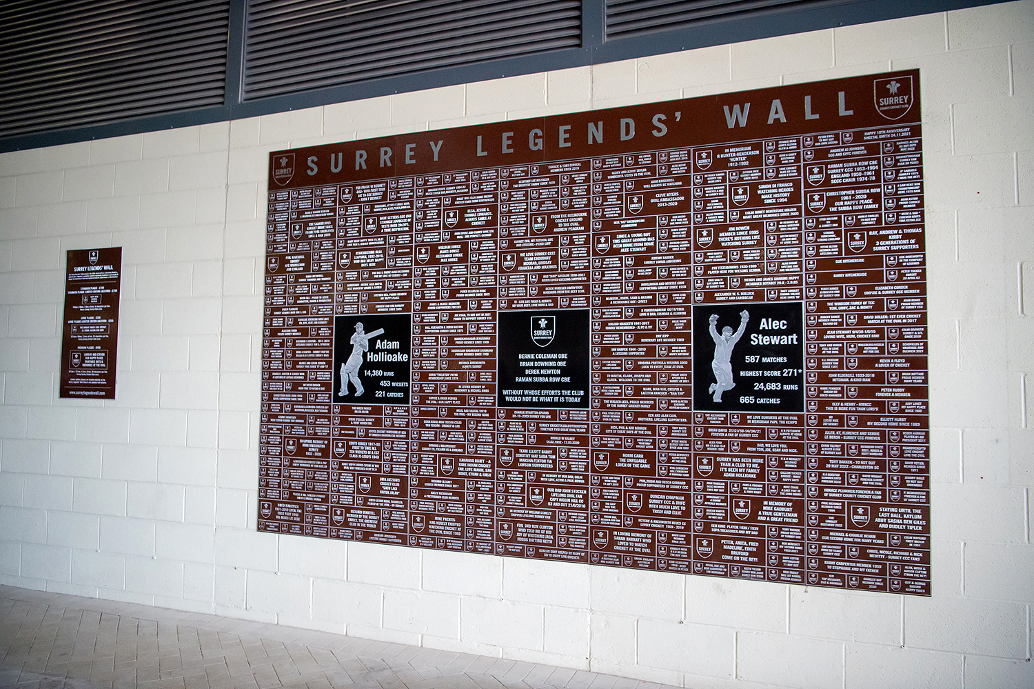 The Wall of Legends at Surrey
