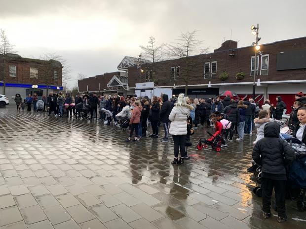 A vigil for Bella-Rae held in St Helens town centre