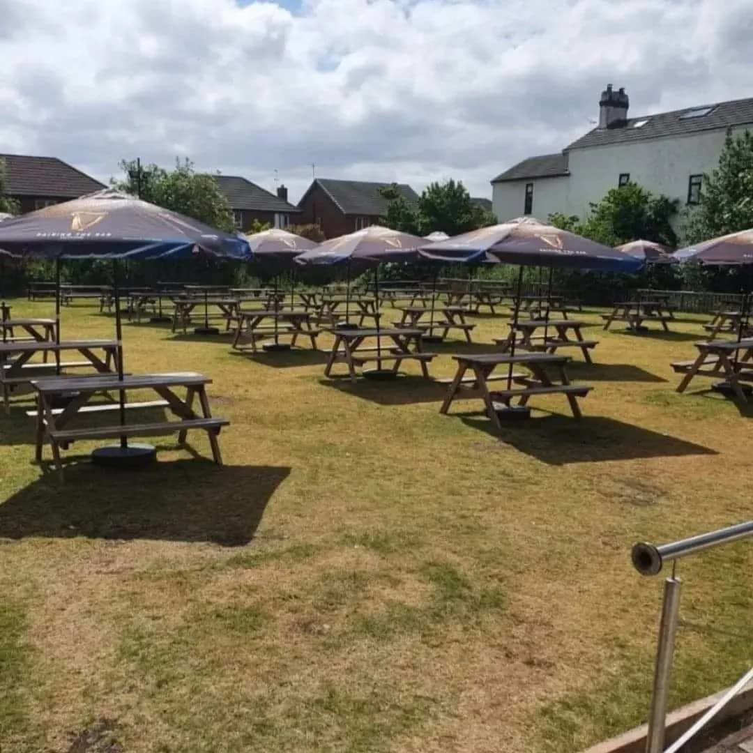 The beer garden is perfect for al fresco dining