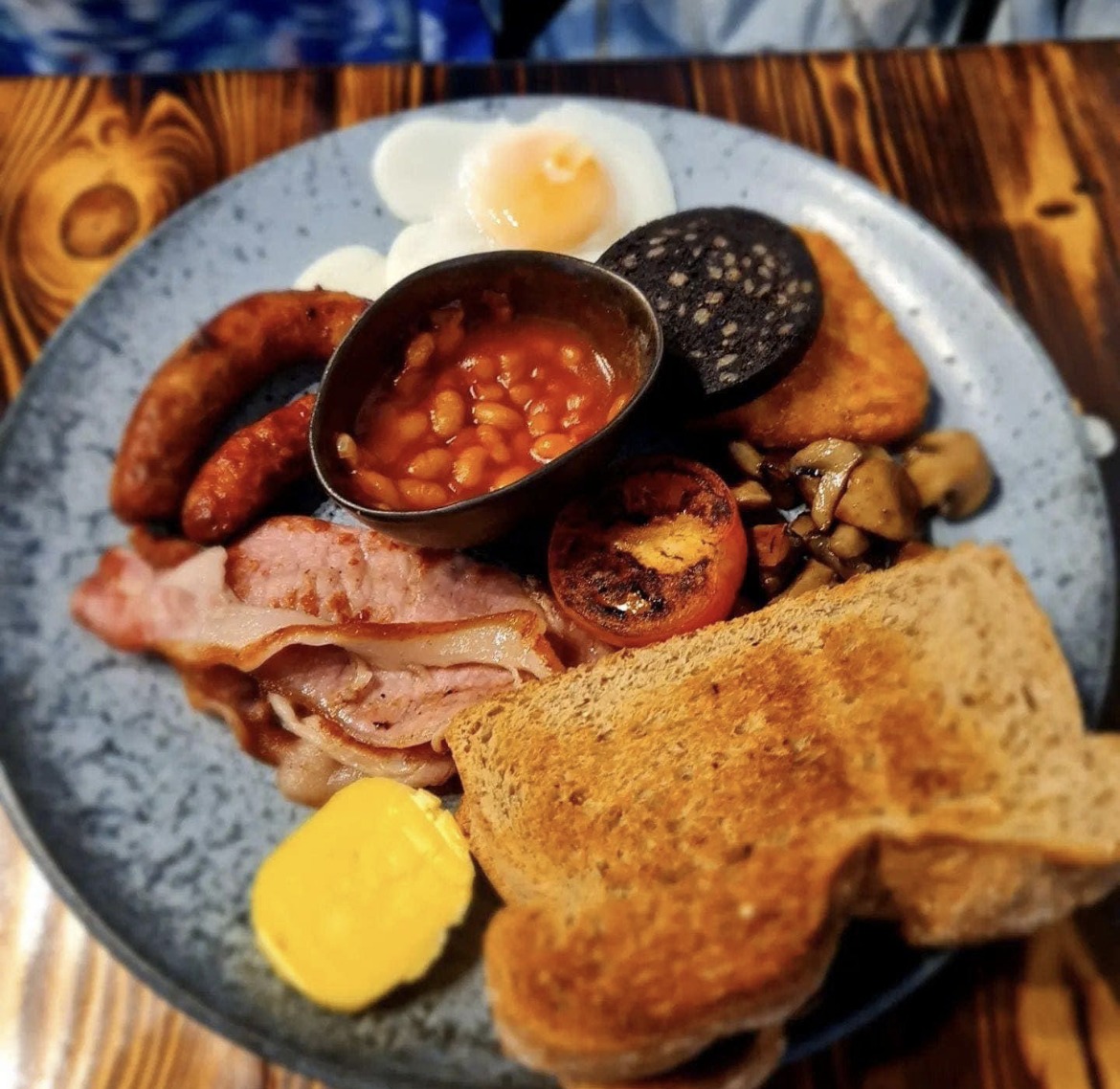 A full English is a popular item on the menu