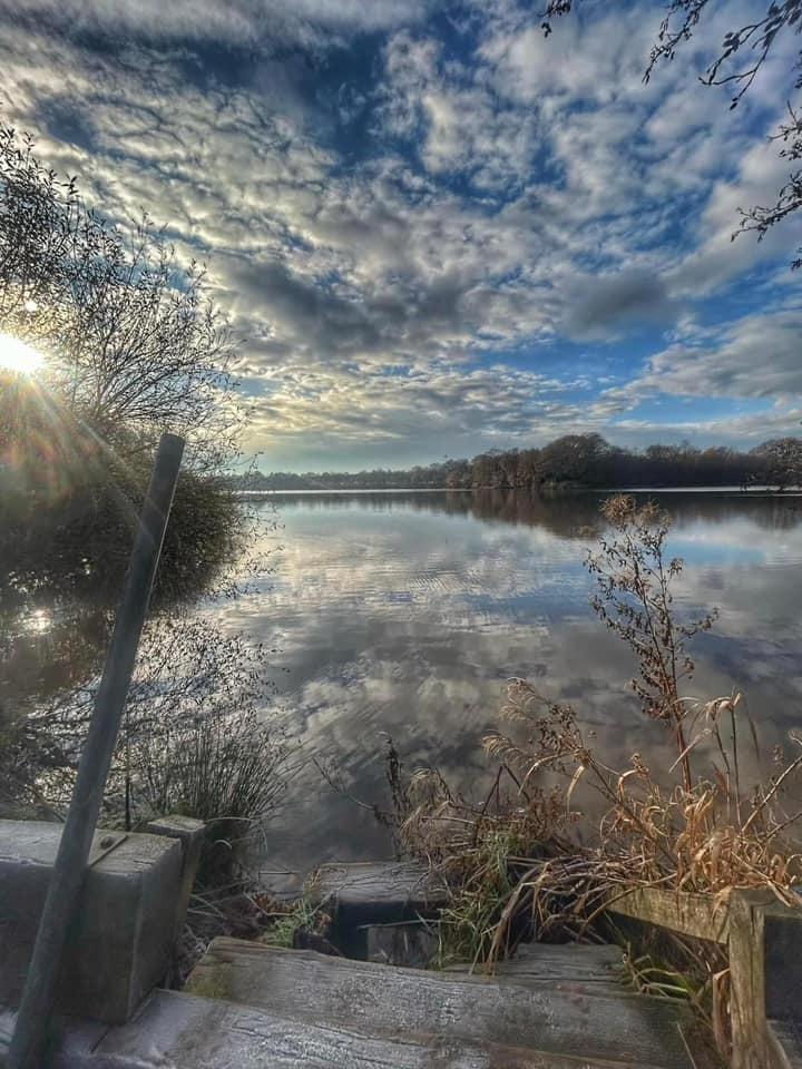 Carr Mill Dam as a frozen winter wonderland by Claire Hand
