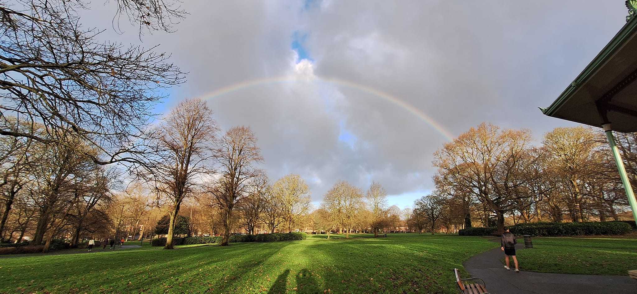 A rainbow over the park by Karen ODowd