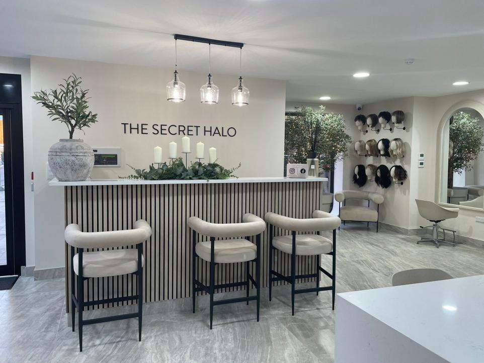Inside the spacious new salon, which opened earlier in December