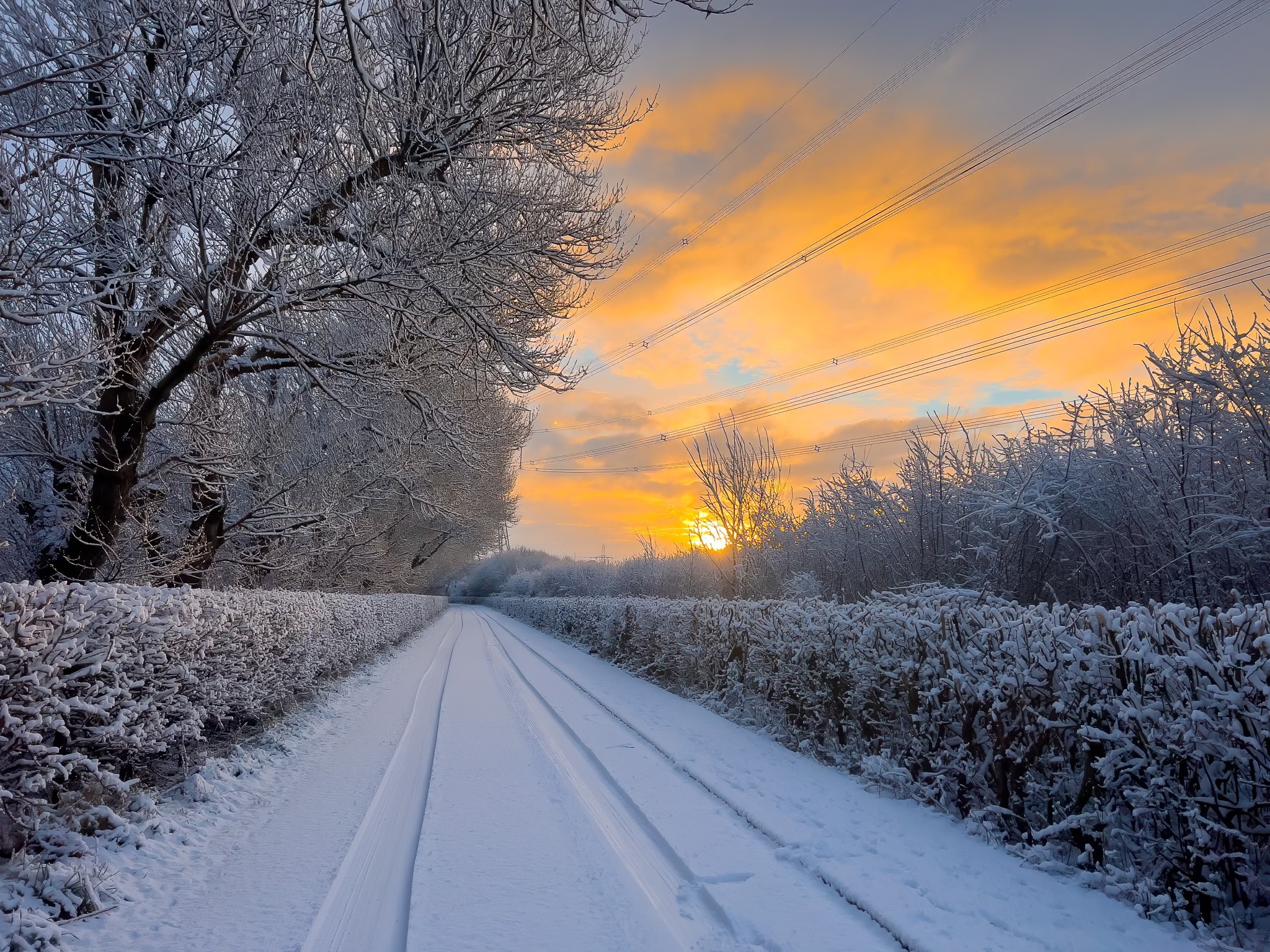Snowy sunrise by Paul Hanley
