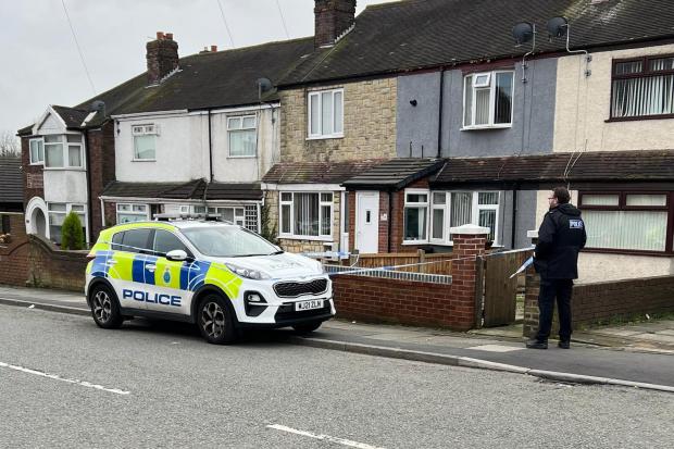 Police on Derbyshire Hill Road, Parr