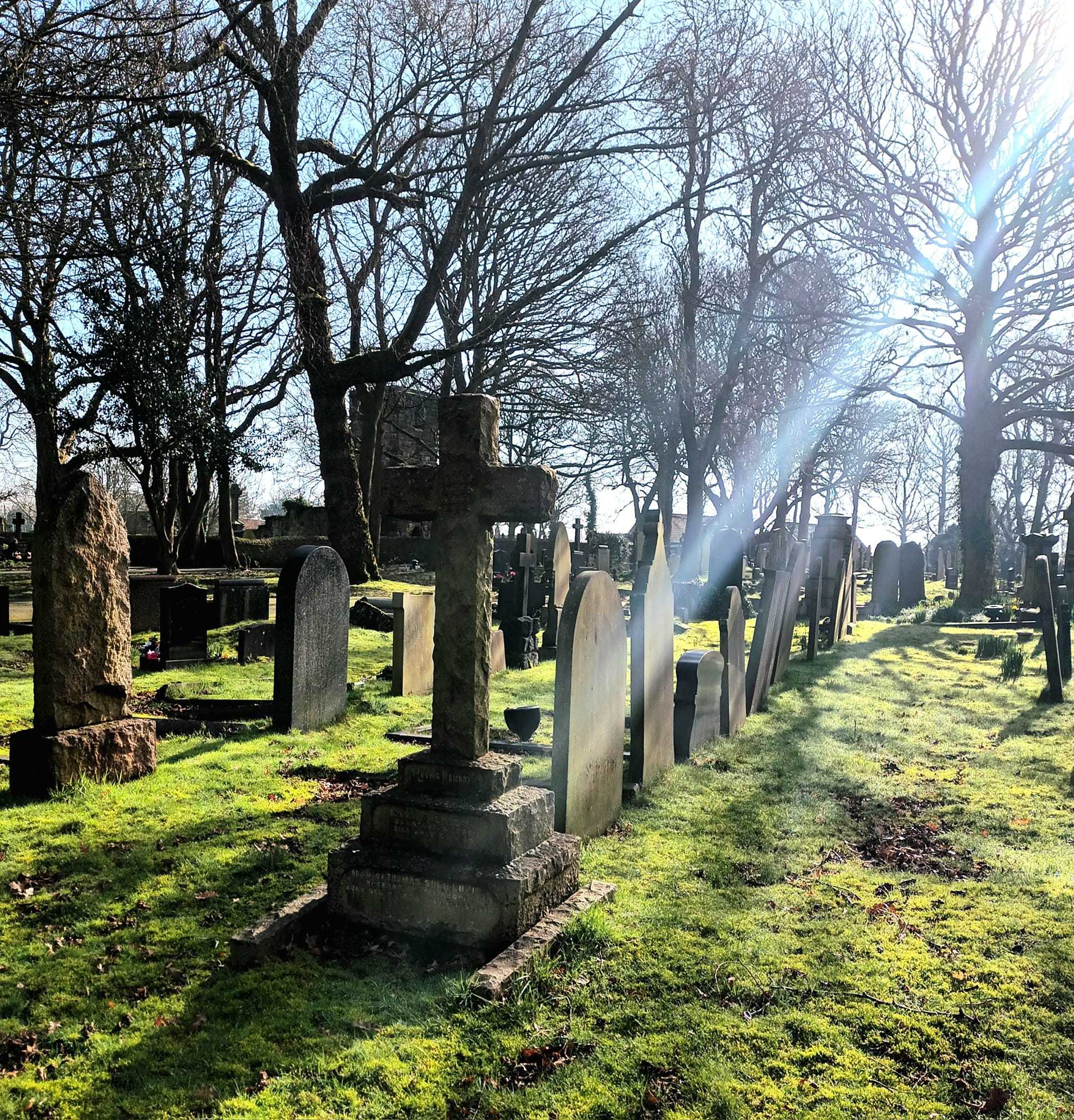 Ray of light at St Helens cemetery by Suzie Remadems