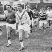 Tony Barrow in Saints pre-season training at Knowsley Road in 1970