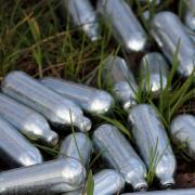 Nitrous oxide canisters were seized