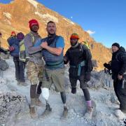 Andy Reid during his climb up Mount Kilimanjaro