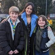 Jude Riordan (right) with Michelle Keegan and co-star Oliver Jones