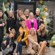 Dominika at the launch of Golden Beauty with friends and fellow beauticians