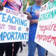 Teachers have gone on picket lines across the country