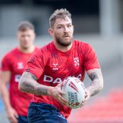 Daryl Clark in training with England