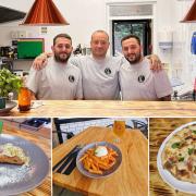 Francesco, Valerio and Fabio Cangemi and some Little Italy dishes