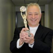 Frank Cottrell-Boyce with his Lifetime Achievement Award