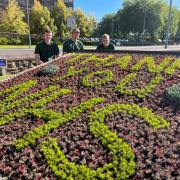 3.	Left to right: Chris Vickers, Rob Martin and Rob Nisbet from David Platt Landscapes at Whiston Hospital.