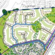 A graphic of the layout of the proposed development in the application