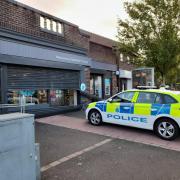 Police presence following a break-in at the Co-op on Church Road