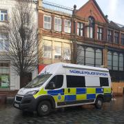 Police on Church Street in St Helens