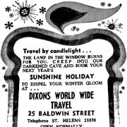Dixons Worldwide Travel of Baldwin	Street	poked a bit of  fun	at the	power	crisis with this newspaper advert