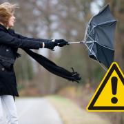 There is a warning over potential strong winds on Saturday