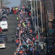 Runners taking on North Road in the St Helens 10K