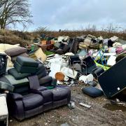 A build up of illegal waste in Knowsley