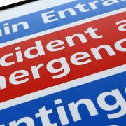 File photograph of an A&E sign at a hospital in England