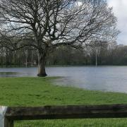 Flooding at Victoria Park in Latchford