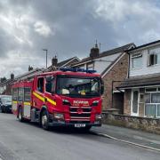 Emergency services on Sandringham Drive on Monday