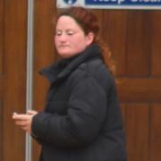 Amy Derber leaving Liverpool Magistrates' Court