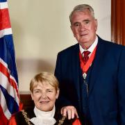 Mayor of St Helens, Cllr Jeanette Banks, and her consort, Cllr David Banks