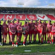 Cowley High's Year 7 and 8 girls rugby league team